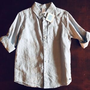 Janie & Jack button down 3/4 sleeve shirt NWT